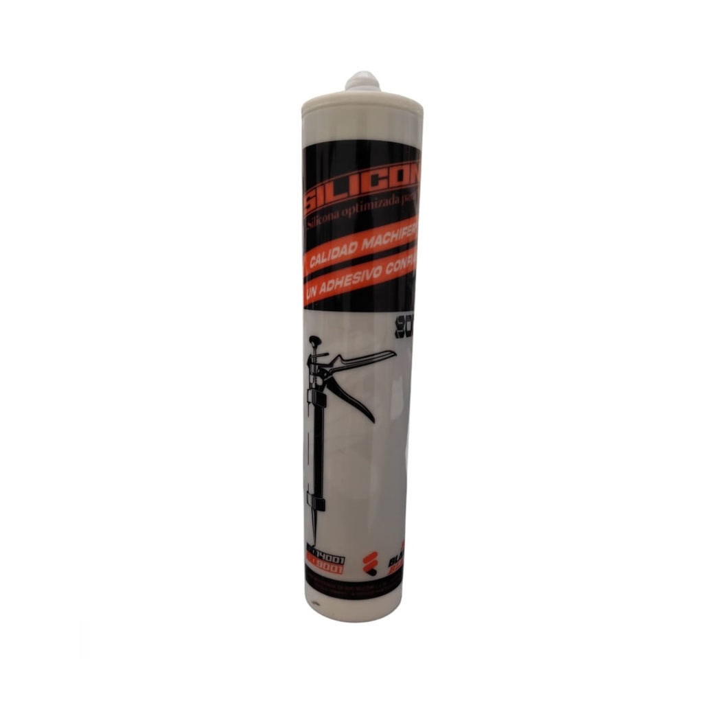 SILICON NEGRO CARTUCHO DE 300 ML MULTIUSOS REF. SL02BLACK MARCA MACHIFERMA