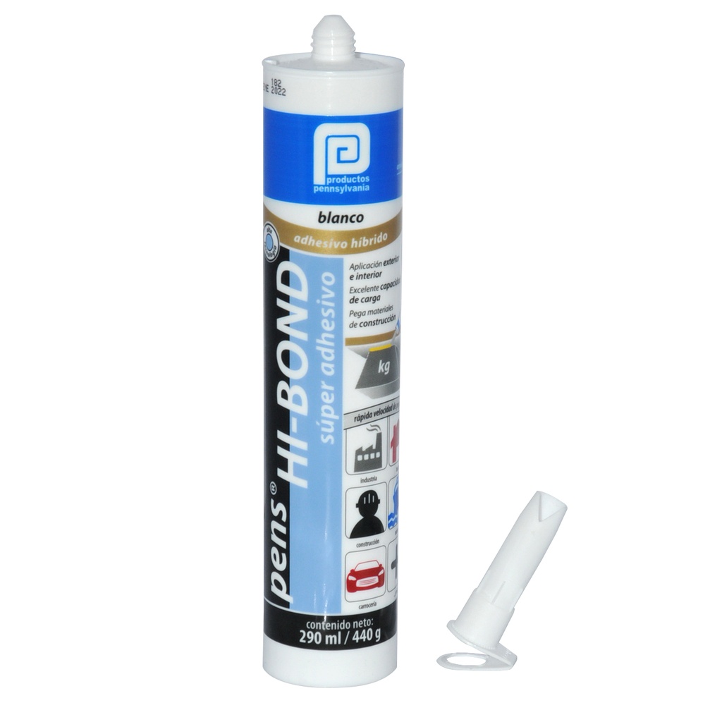 SELLADOR HIBRIDO BLANCO CARTUCHO DE 290 ML HI-BOND REF. SH13B106 COD. 125454 MARCA PENNSYLVANIA