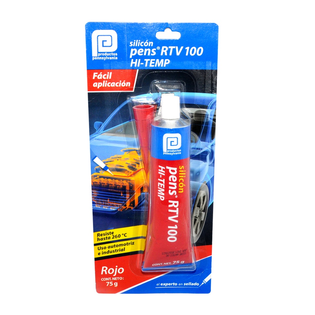 SILICON ROJO ALTA TEMPERATURA AUTOMOTRIZ TUBO DE 75 G REF. SS19R19 COD.983243 MARCA PENNSYLVANIA