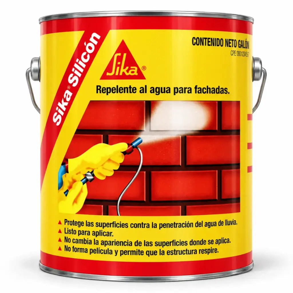 SIKA SILICON IMPERMEABILIZANTE 1 GALON PARA FACHADA Y TECHO REF. 500126 COD. 004567 MARCA SIKA