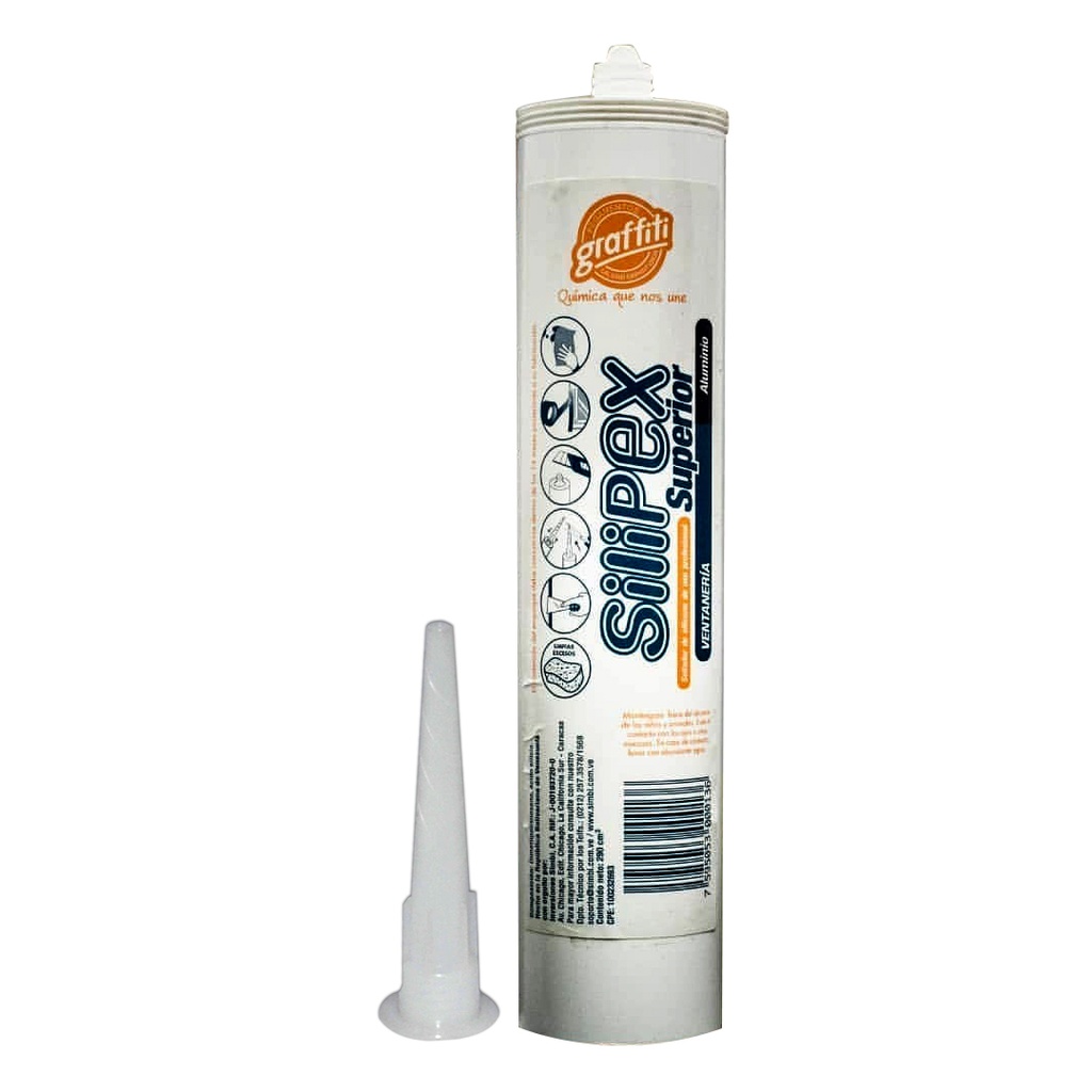 SILICON NEUTRAL TRANSLUCIDO CARTUCHO DE 280 ML P/VIDRIO-ESPEJO REF.1021303014 / 000143 MARCA SILIPEX