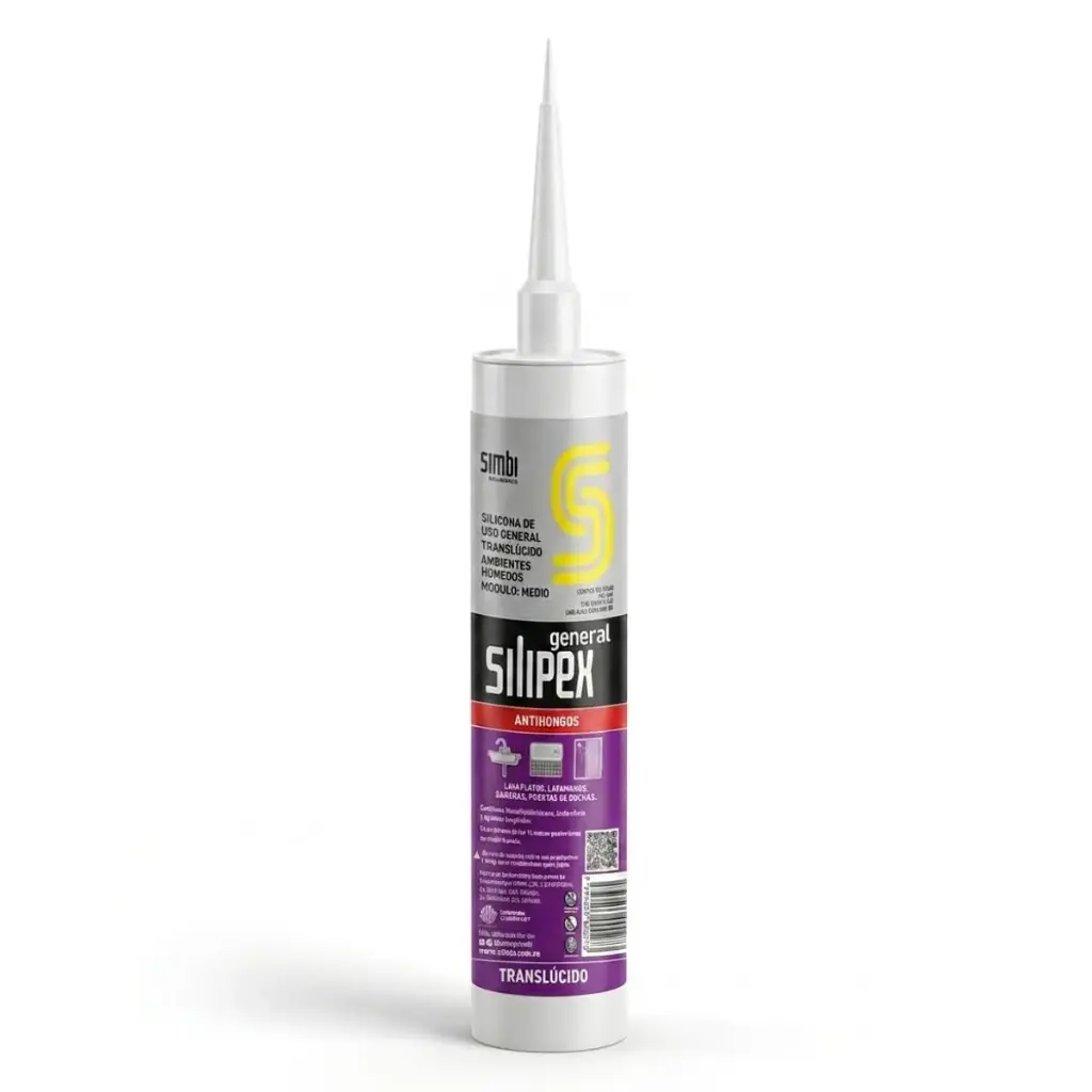 SILICON TRANSLUCIDO C/FUNGICIDA CARTUCHO 280 ML USO GENERAL COD. 010017 REF. 1020103034 MARCA SILIPEX