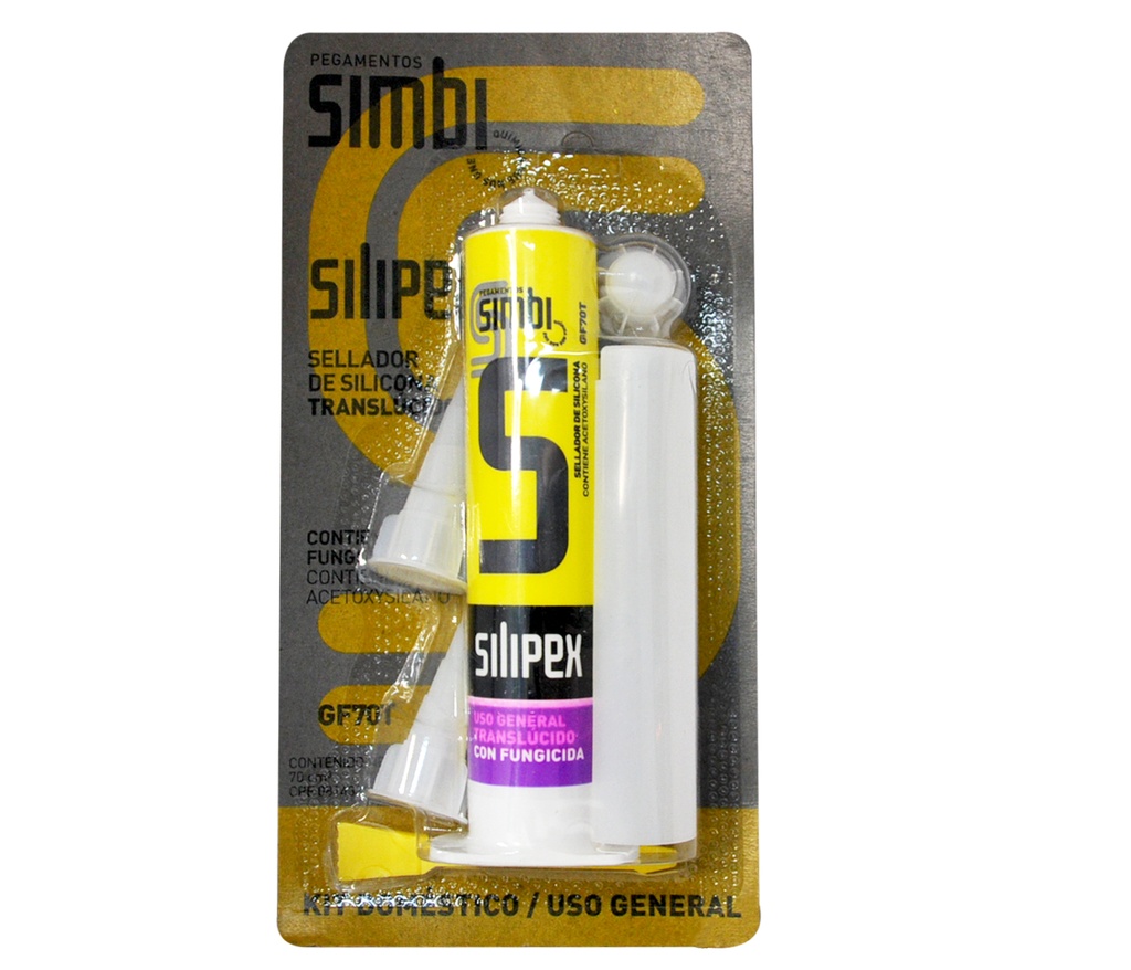 SILICON TRANSLUCIDO C/FUNGICIDA MICRO CARTUCHO DE 70CM3 GF70T COD001027 REF.1020120004 MARCA SILIPEX