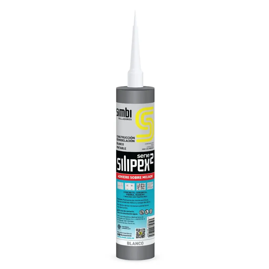 SELLADOR SERIE 2 BLANCO CARTUCHO 280 ML ADHIERE SOBRE MOJADO COD. 010030 REF.1020350024 / 001089 MARCA SILIPEX