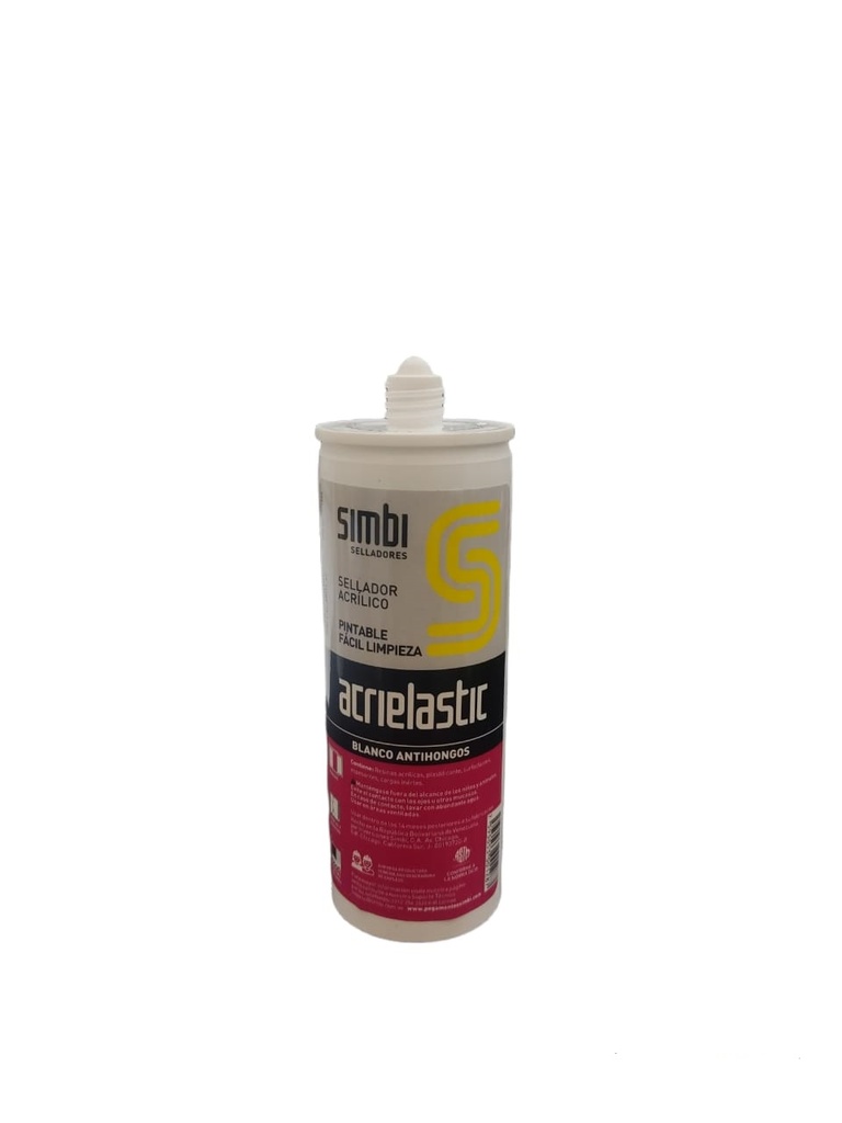 SILICON BLANCO ACRIELASTIC CON FUNGICIDA CARTUCHO DE 145 ML COD.001287 REF. 1050304004 MARCA SILIPEX