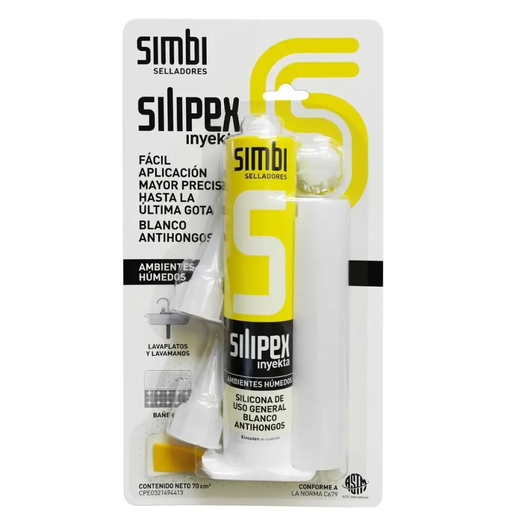 SILICON BLANCO C/FUNGICIDA MICRO CARTUCHO DE 70CM3 SFB70 COD001690 REF.1020130004 MARCA SILIPEX