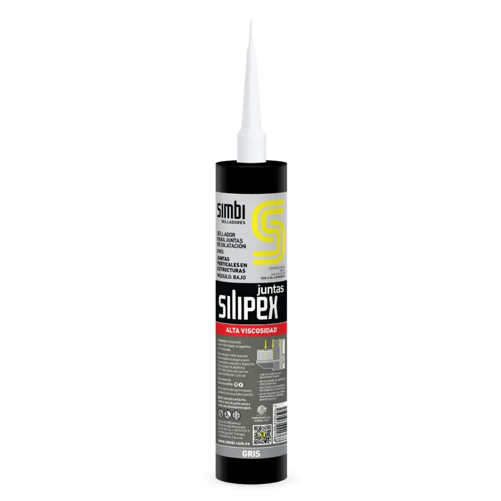 SELLADOR PARA JUNTAS DE DILATACION GRIS ALTA VISCOSIDAD 280 ML REF. 1002024 / 001768 MARCA SILIPEX