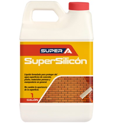 SILICON IMPERMEABILIZANTE SUPER SILICON 1 GLN 3.78 FACHADA Y TECHO REF. 401999 / 002073 MARCA SUPER A