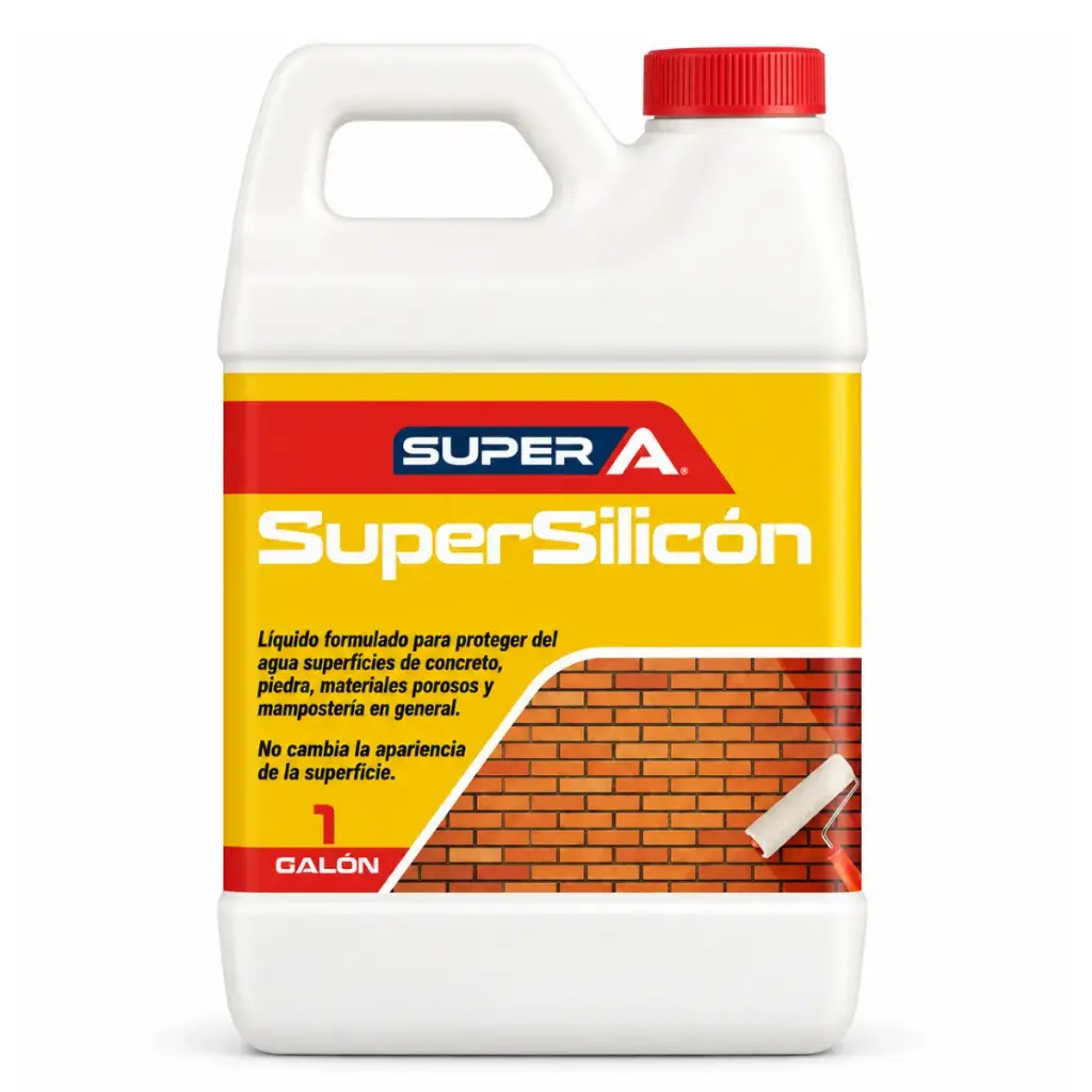 SILICON IMPERMEABILIZANTE SUPER SILICON MATE 1 GLN 3.78 FACHADA Y TECHO REF. 401999 / 002073 MARCA SUPER A