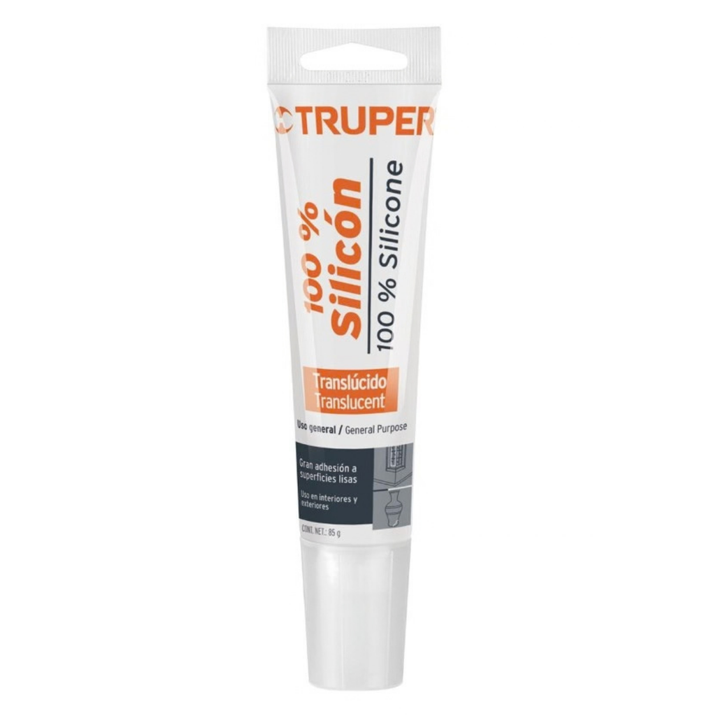SILICON TRANSPARENTE 85GR MOD. SIL-85T REF. 17562 MARCA TRUPER