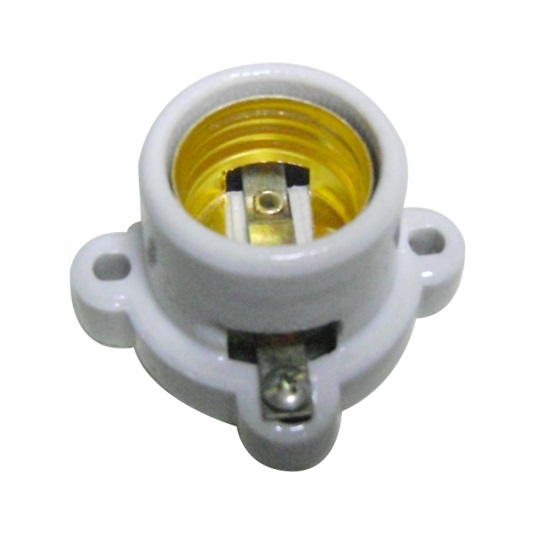SOCATE DE PORCELANA 4 PUNTAS ROSCA E27 250 W 110 - 130 V REF. SOC-18 MARCA FERMETAL