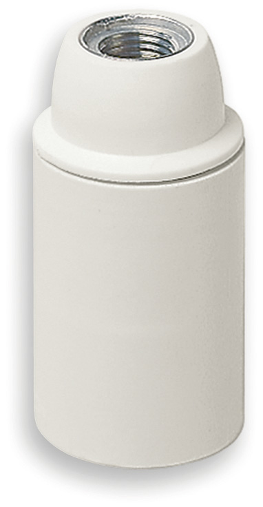 SOCATE DE POLIESTER C/FIBRA VIDRIO TIPO NIPLE M10 X 1 / ROSCA E14 BLANCO REF. 02121.B MARCA VIMAR