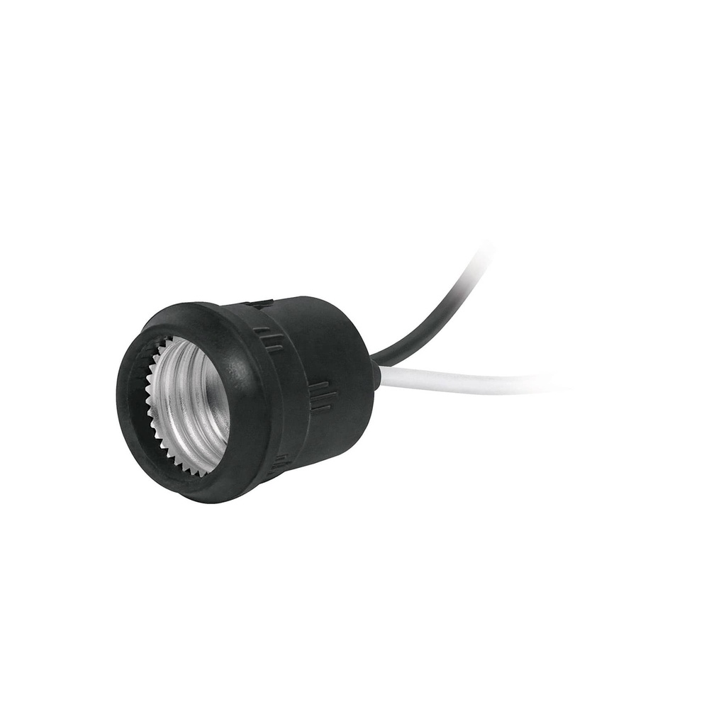 SOCATE DE GOMA PARA INTEMPERIE E27 CON CABLE 18 AWG MOD. POIN-10 REF. 46509 MARCA VOLTECK