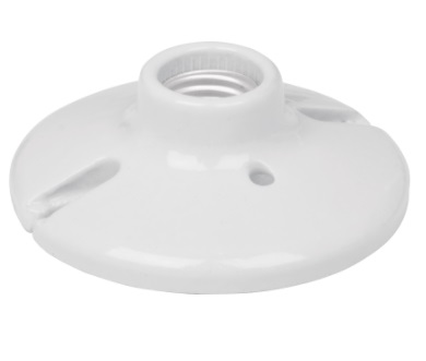 SOCATE DE PORCELANA E27 CIRCULAR 4 1/2 MOD. POPO-15 REF. 46524 MARCA VOLTECK