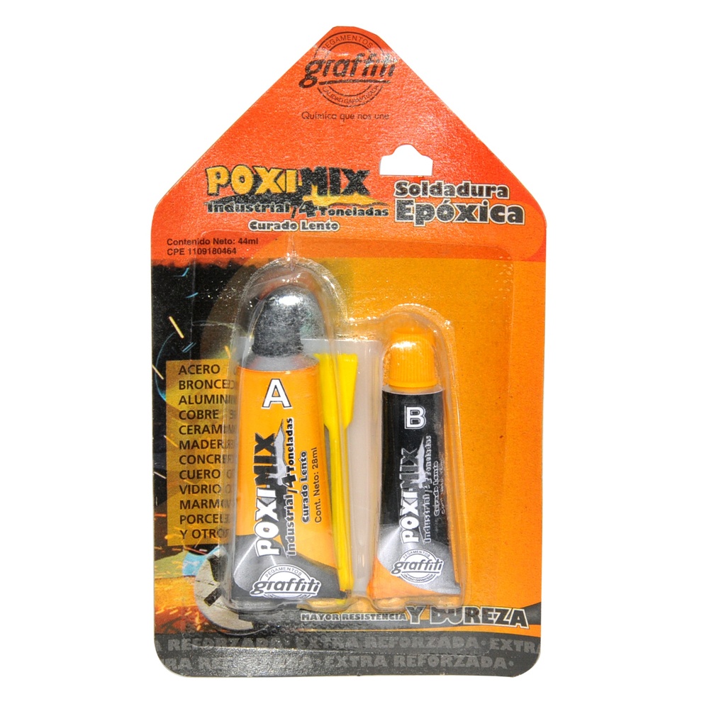 SOLDADURA / PEGA POXIMIX INDUSTRIAL 4 TON 40 CM3 COD.103118 REF.1030105034 MARCA GRAFFITI