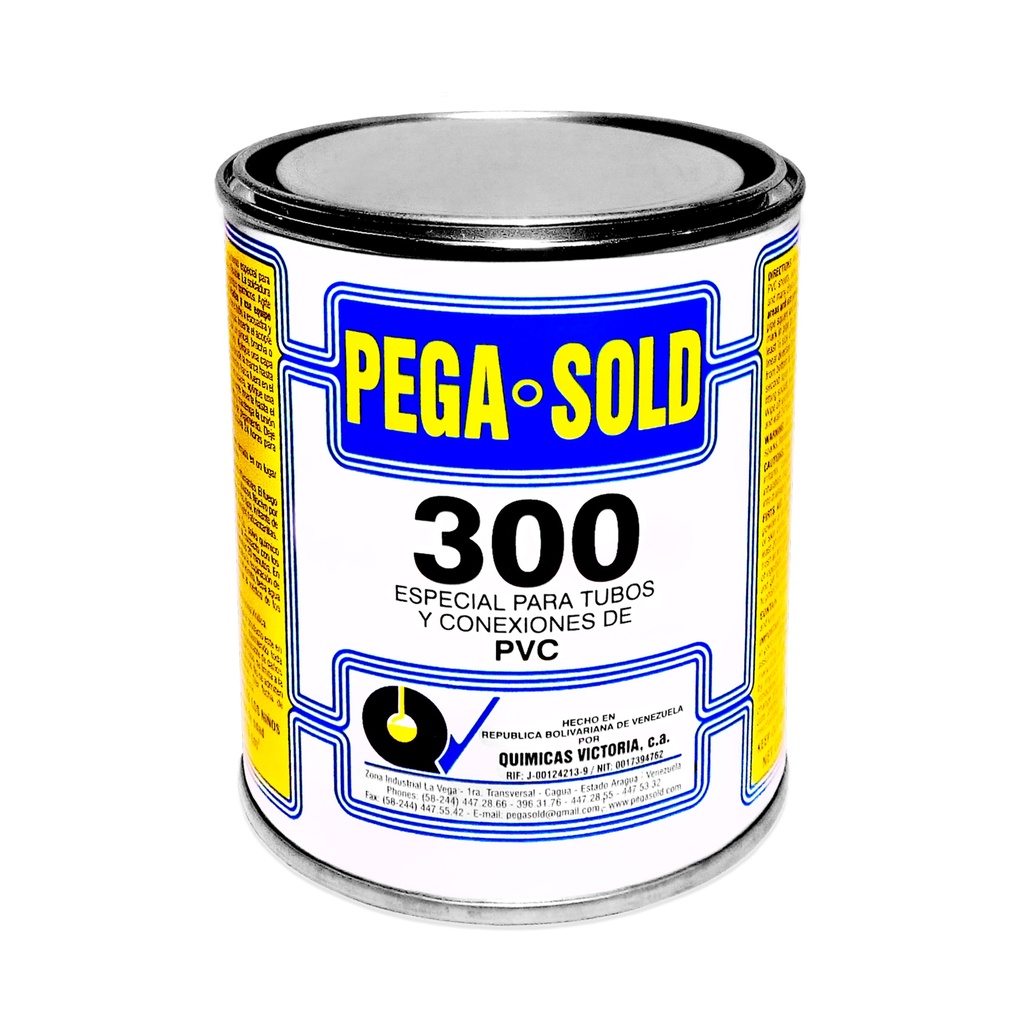SOLDADURA / PEGA PARA PVC N° 300 - 1/4 DE GL 946 CM3 REF. 7592203300535 MARCA PEGA SOLD