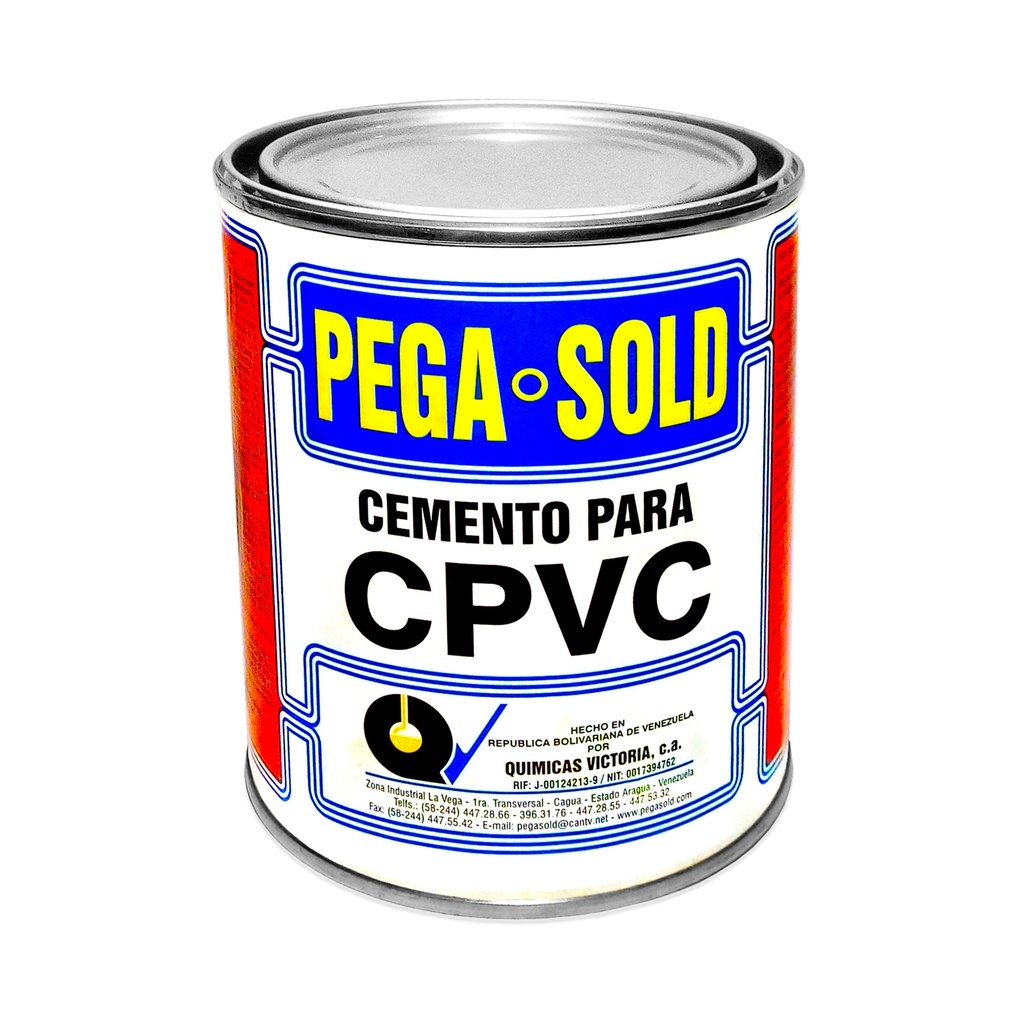 SOLDADURA / PEGA PARA CPVC DE 1/4 DE GL / 946 CM3 (AGUA CALIENTE) REF. 1/4 MARCA PEGA SOLD