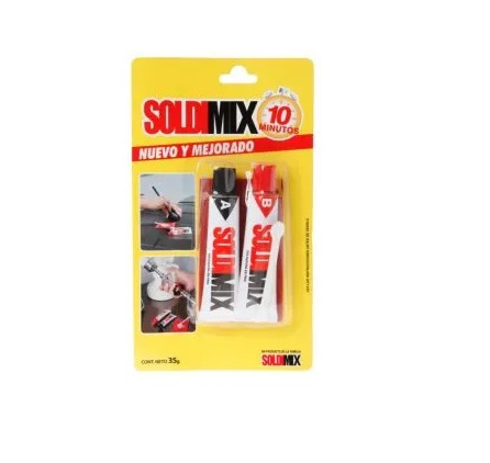 SOLDADURA / PEGA SOLDIMIX ACERO PLASTICO EXTRA FUERTE REF. 000028 MARCA SOLDIMIX