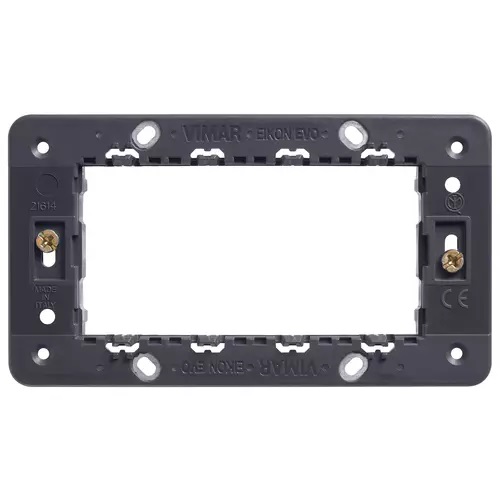 SOPORTE CON TORNILLOS 4 MODULOS REF. 21614 SERIE EIKON MARCA VIMAR