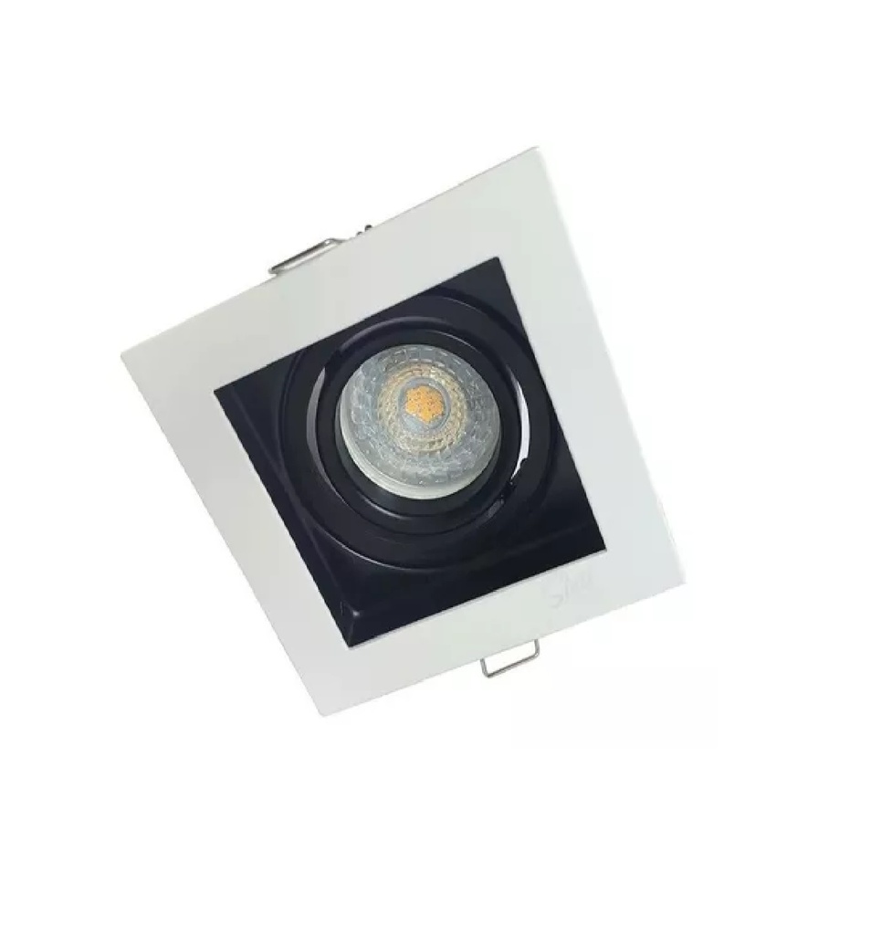 APLIQUE SPOT DOBLE CUADRADO 30° CCT:4000K 6W 110V C/BLANCO-NEGRO REF: LUM-1410 MARCA LUMIND