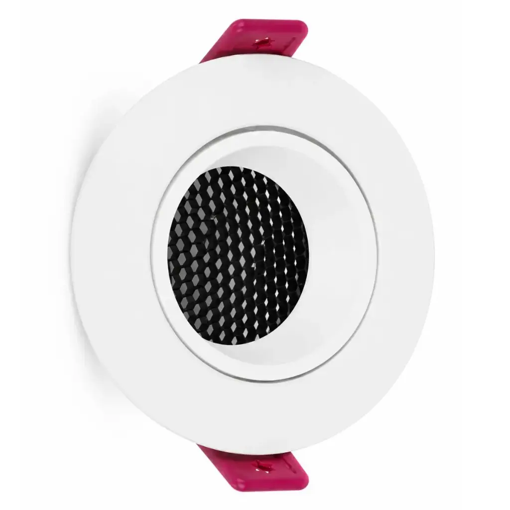 APLIQUE SPOT DIRIGIBLE EMP. HONEY COB 167 X 90MM 85-265V CUTOUT 75MM C/BLANCO REF. LUM-776 MARCA LUMIND