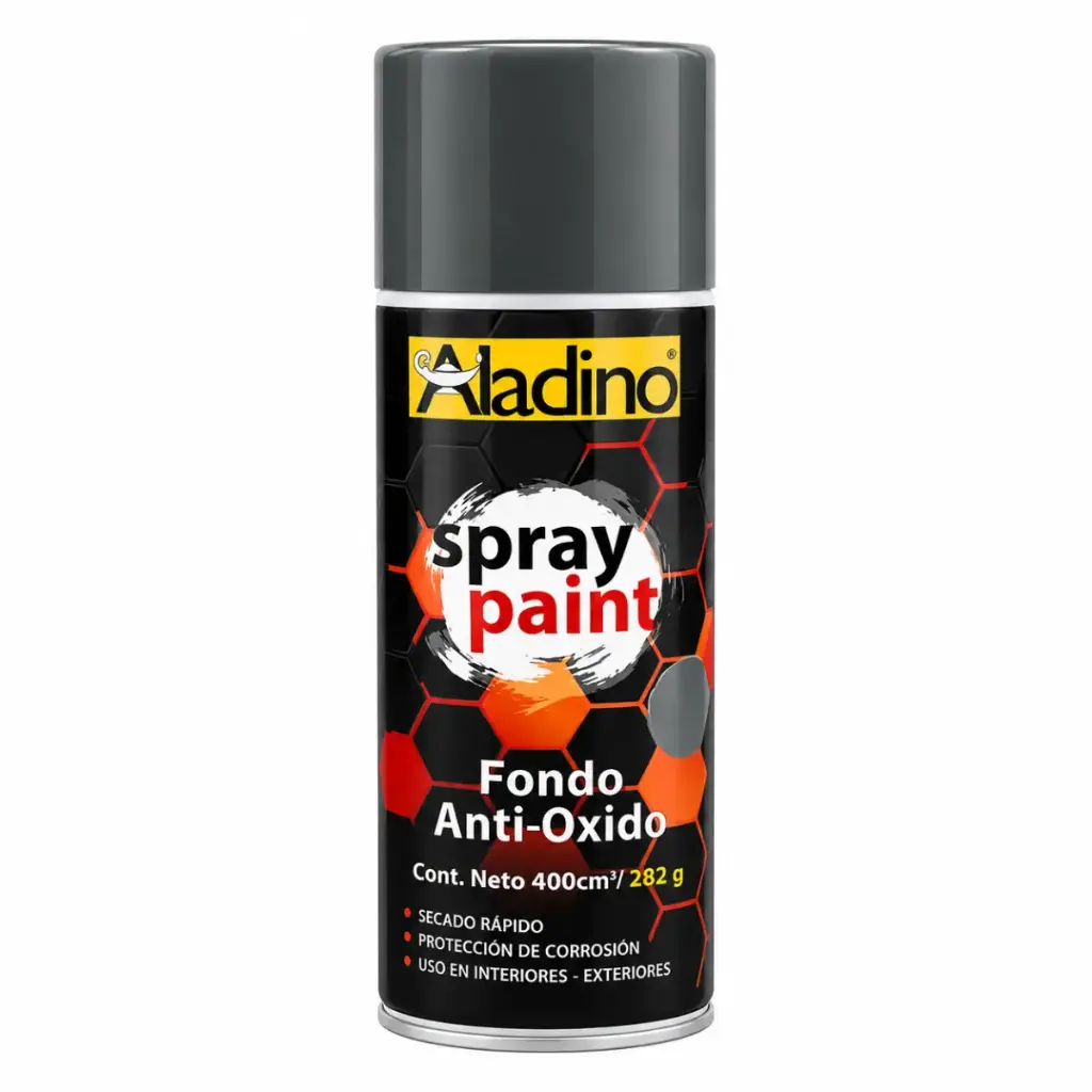FONDO ANTIOXIDO SPRAY COLOR GRIS MAQUINA DE 400 CM³ REF. SP35 COD 006353 MARCA ALADINO