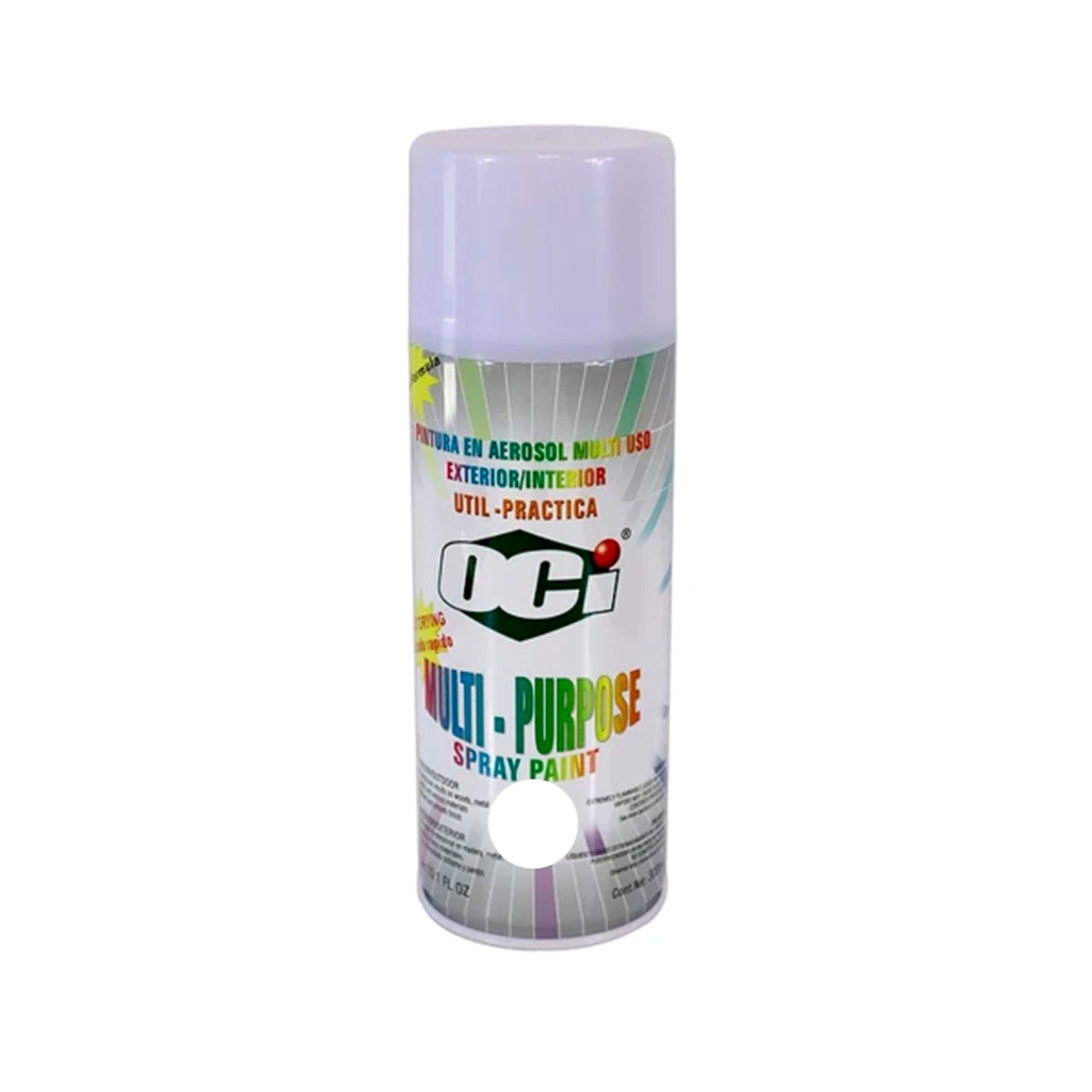 SPRAY AERESOL ESMALTE COLOR BLANCO MATE 300 ML # 69 FLAT WHITE REF. OCI-SPRAY-003 MARCA OCI