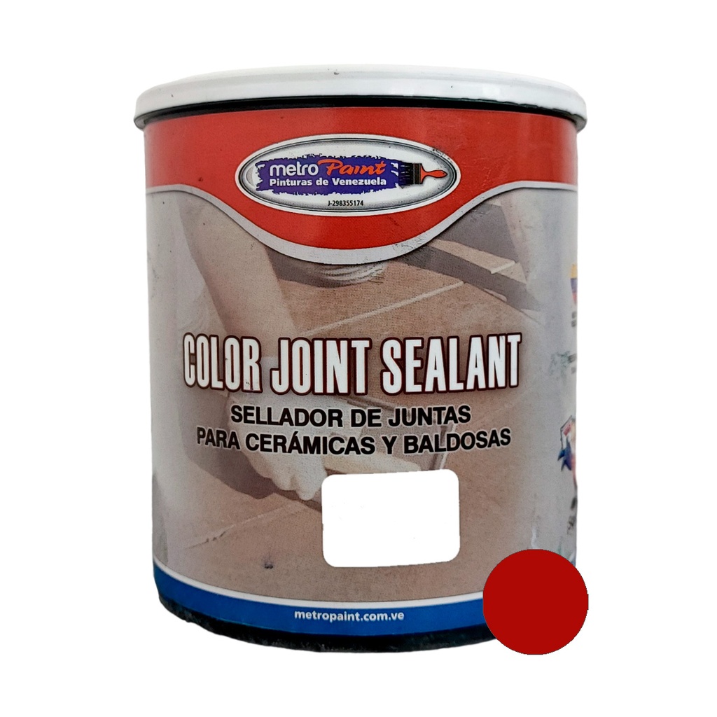 CARATEO / SELLADOR DE JUNTAS P/CERAMICAS Y BALDOSAS 1KG COLOR ROJO REF. 468-009 MARCA METRO PAINT