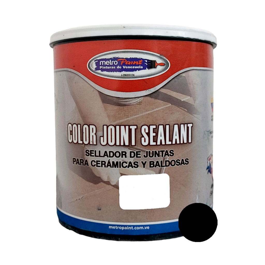 CARATEO / SELLADOR DE JUNTAS P/CERAMICAS Y BALDOSAS 1KG COLOR NEGRO REF. 468-010 MARCA METRO PAINT