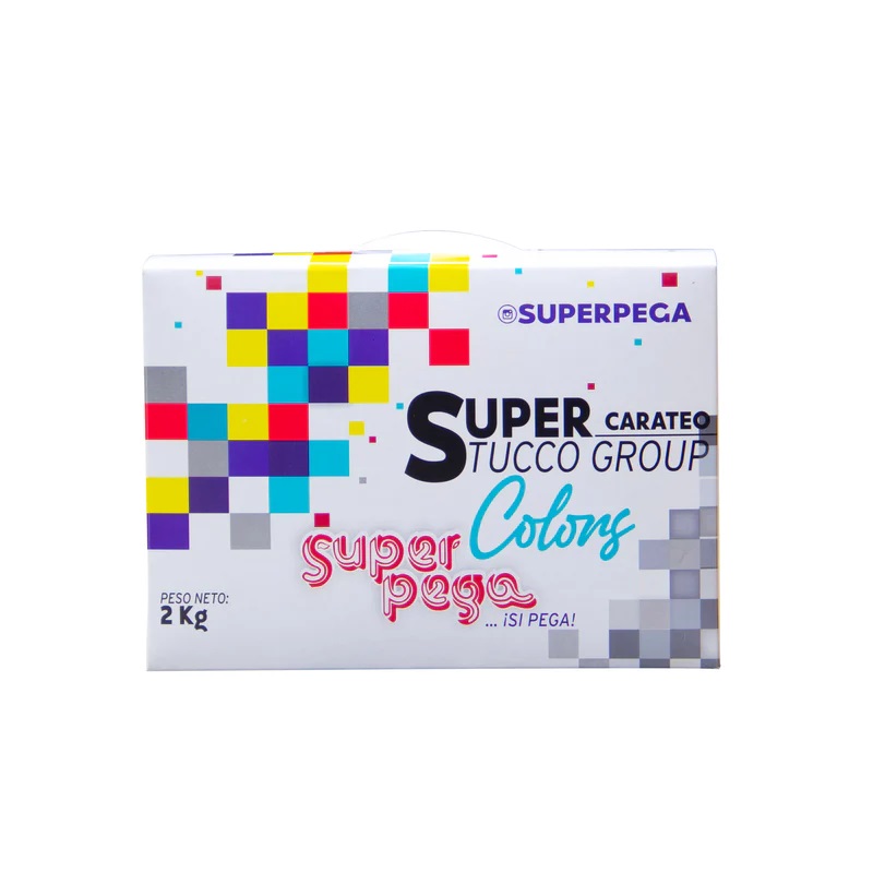 SUPER STUCCO GROUT CARATEO / SELLADOR DE JUNTAS 2 KG COLOR GRIS MARCA SUPER PEGA 