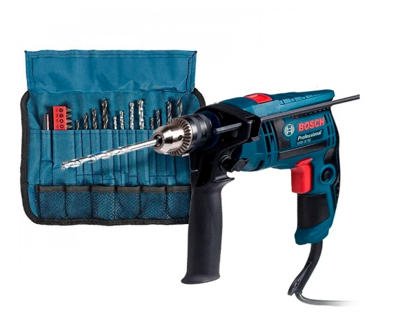 TALADRO PERCUTOR 1/2" 750 W V.V.R 3800 RPM + EXTRA ( 23 ACC.) REF.GSB13RE / 865685 / 629742 BOSCH