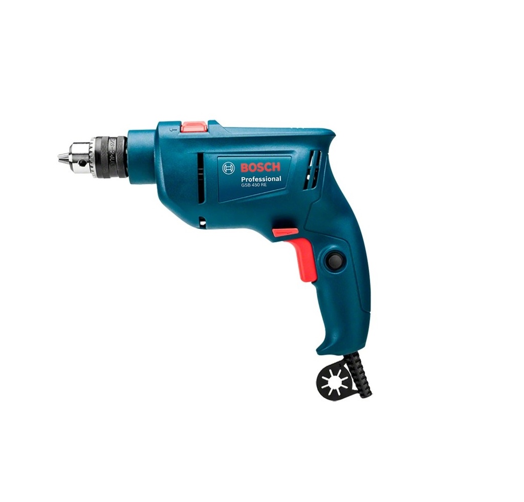 TALADRO PERCUTOR 3/8" 450 W V.V.R 3100 RPM + 3 BROCAS REF. GSB 450 RE / REF. 857923/ 865614 BOSCH