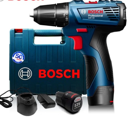 TALADRO ATORNILLADOR 3/8" INALAMBRICO 12V C/MALET+1BAT+CARG REF. GSR 120-LI 865177 / 956055/ 955874  MARCA BOSCH