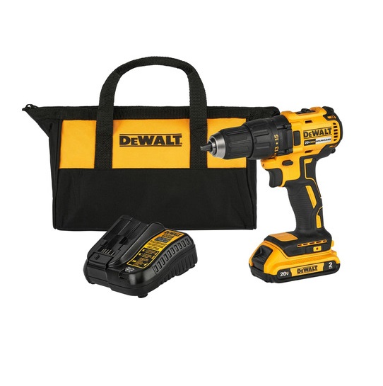 TALADRO ATORNILLADOR 1/2" INALAMBRICO 20 V C/BATERIA C/ BOLSO REF. DCD7781D1-B3 MARCA DEWALT