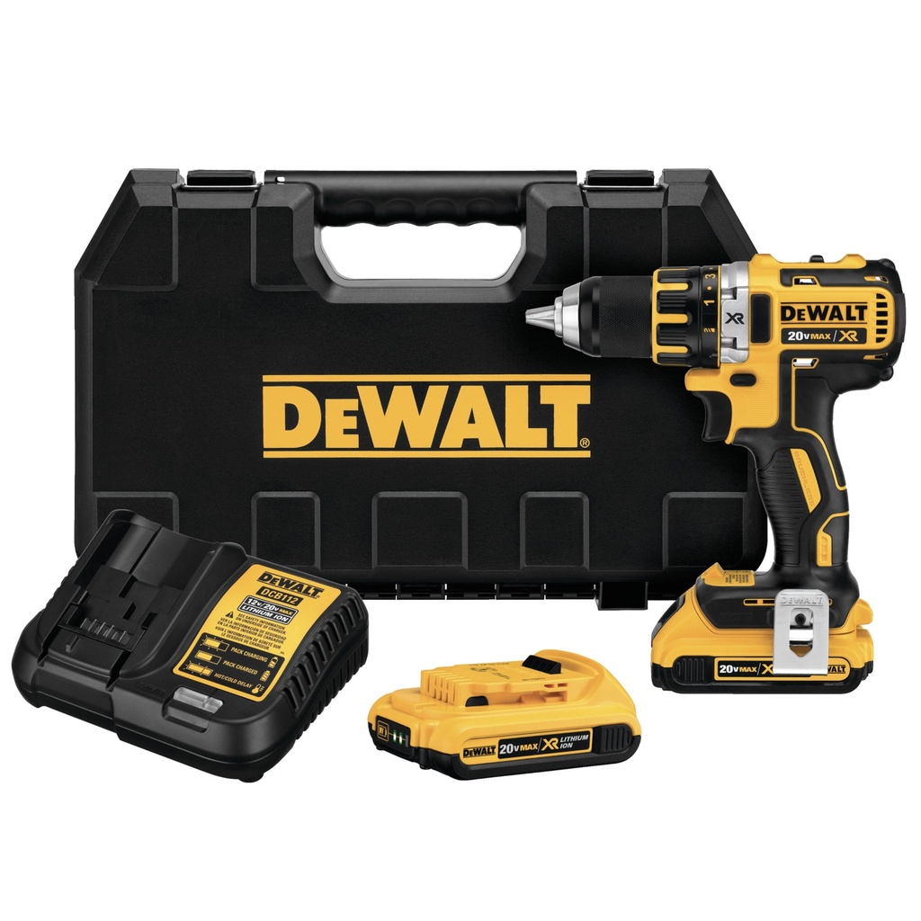TALADRO / ATORNILLADOR 1/2" 20 V INALAMBRICO 2 BAT. ION.LITIO REF. DCD790D2 MARCA DEWALT