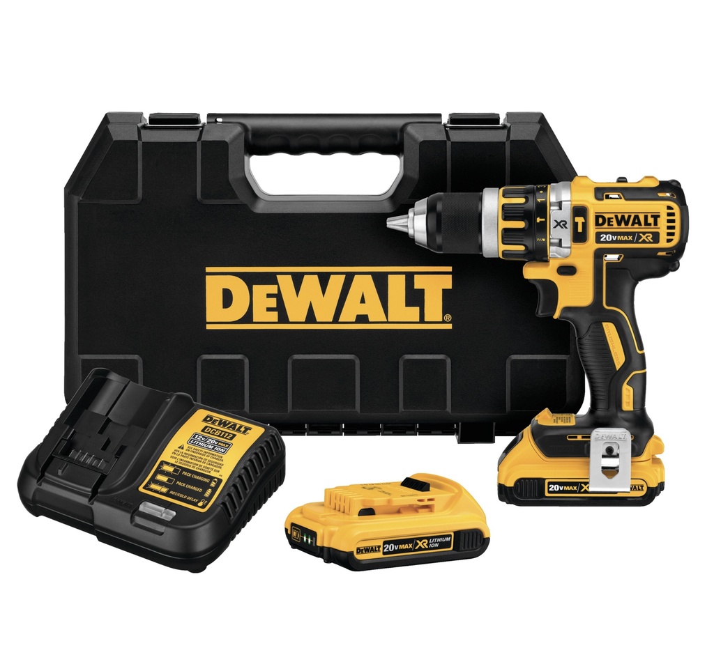TALADRO 1/2" INALAMBRICO 20 V 2 BAT. LITIO 2.000 RPM REF. DCD795D2 MARCA DEWALT