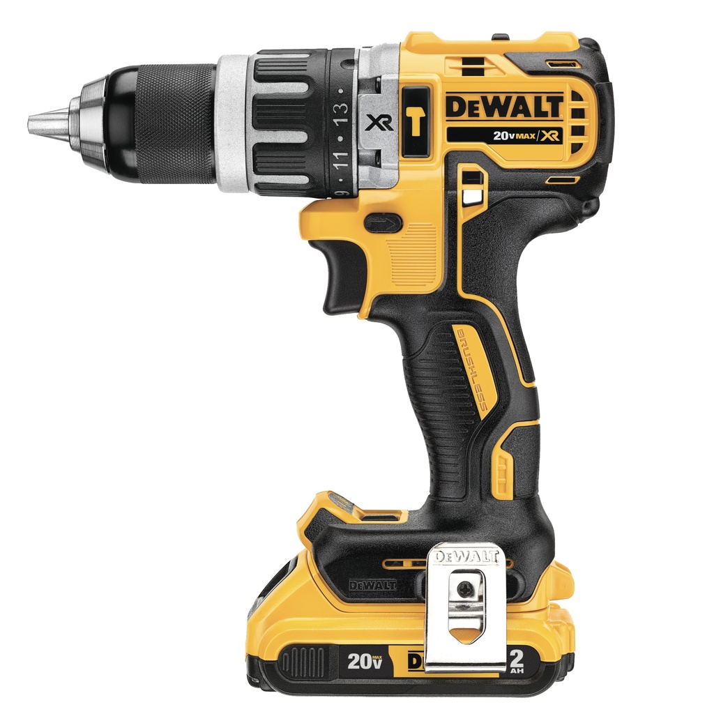 TALADRO PERCUTOR INALAMBRICO 1/2" 20 V ION LIT 2 BAT REF. DCD796D2-B3 MARCA DEWALT