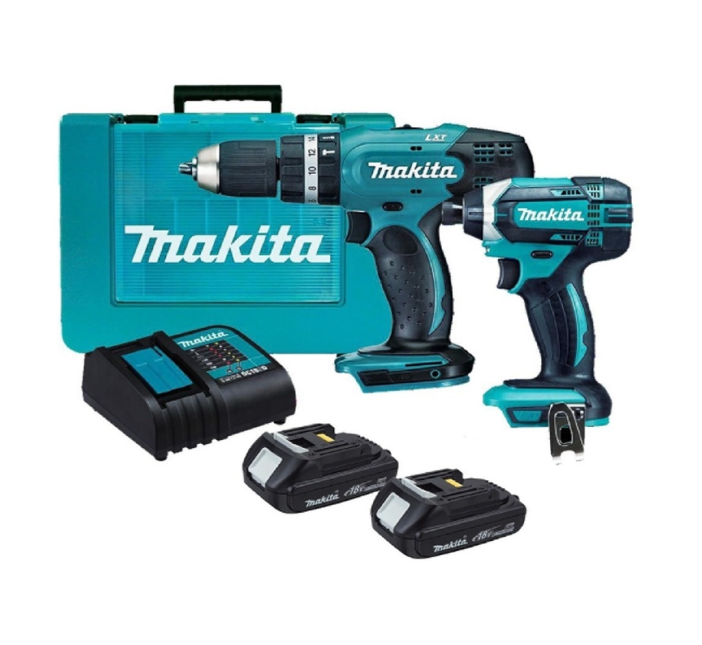 TALADRO + ATORNILLADOR INALAM. 18V BRUSHLESS C/ 2 BAT.+CARG. REF. DLX2142Y / 813211 MARCA MAKITA