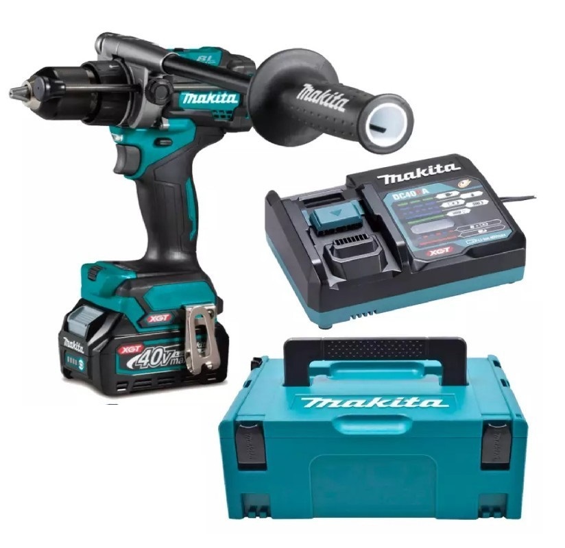 TALADRO PERCUTOR INALAMBRICO 1/2" 13MM BATERIA 40V 4AH + CARG.DC40RA LINEA XGT REF.HP001GZX05 MAKITA