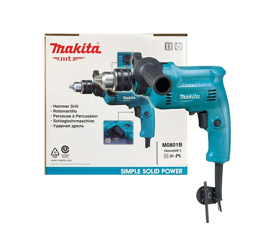 TALADRO PERCUTOR 5/8" 16MM 570 W V.V.R 0-43000 RPM REF. M0801B / 729130 MARCA MAKITA