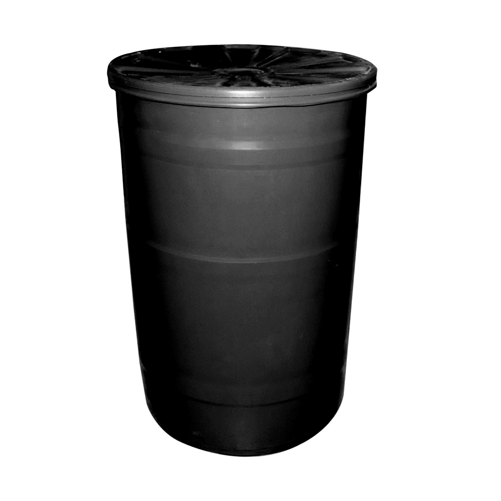 TAMBOR MULTIPROPOSITO CON CAP. 208 LTS NEGRO CON TAPA HERMETICA REF. 103-121 MARCA CHEMICAL