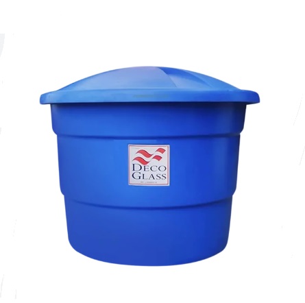 TANQUE DE AGUA CAP. 3000 LTS MODELO CONICO EL LIDER AEREO AZUL REF. TPE 3000 MARCA DECO GLASS