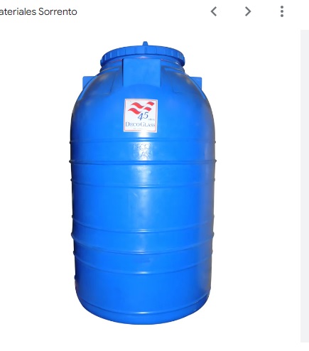 TANQUE DE AGUA CAP. 4500 LTS SUPER LIDER AEREO ( 0.69 x 1.70 x 2.33) AZUL REF. TPE 4500 DECO GLASS