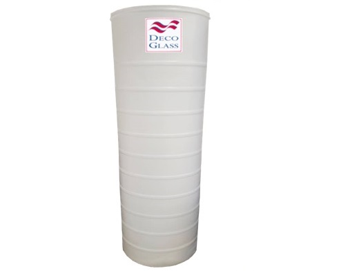 TANQUE DE AGUA CAP. 560 LTS TIPO CILINDRICO ( 0.62 X 2.05 MTS) BLANCO REF. TPE 560B MARCA DECO GLASS