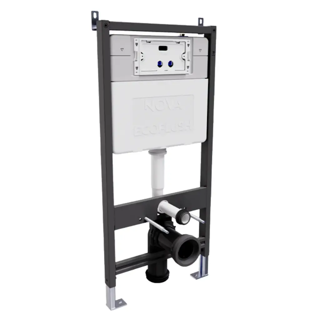 TANQUE EMPOTRADO A PARED ECOFLUSH SLIM DN90 + KIT CONEXION 2 PZ + ALIM REF. NVCIS9105 MARCA NOVA