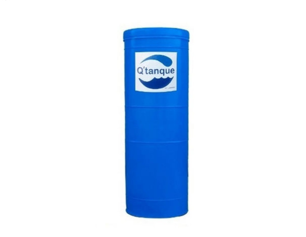 TANQUE DE AGUA CAP. 370 LTS MOD. CILINDRICO ( 48,5 CM X 2.01 MTS ) COLOR AZUL MARCA Q TANQUE