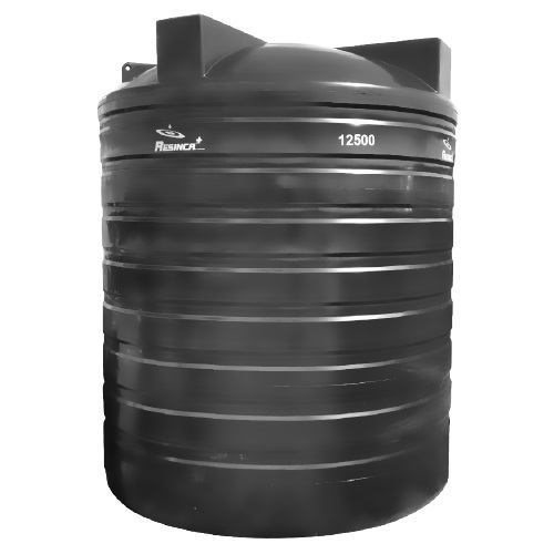 TANQUE DE AGUA CAP.12.500 LTS MOD. JUMBO INSTITUCIONAL (2.50 X2.85MT) NEGRO DOS CAPAS MARCA RESINCA
