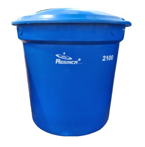 TANQUE DE AGUA CAP. 2.100 LTS MOD. SUPER TANQUE CONICO (1.55X1.20MTS) AZUL DOBLE CAPA MARCA RESINCA