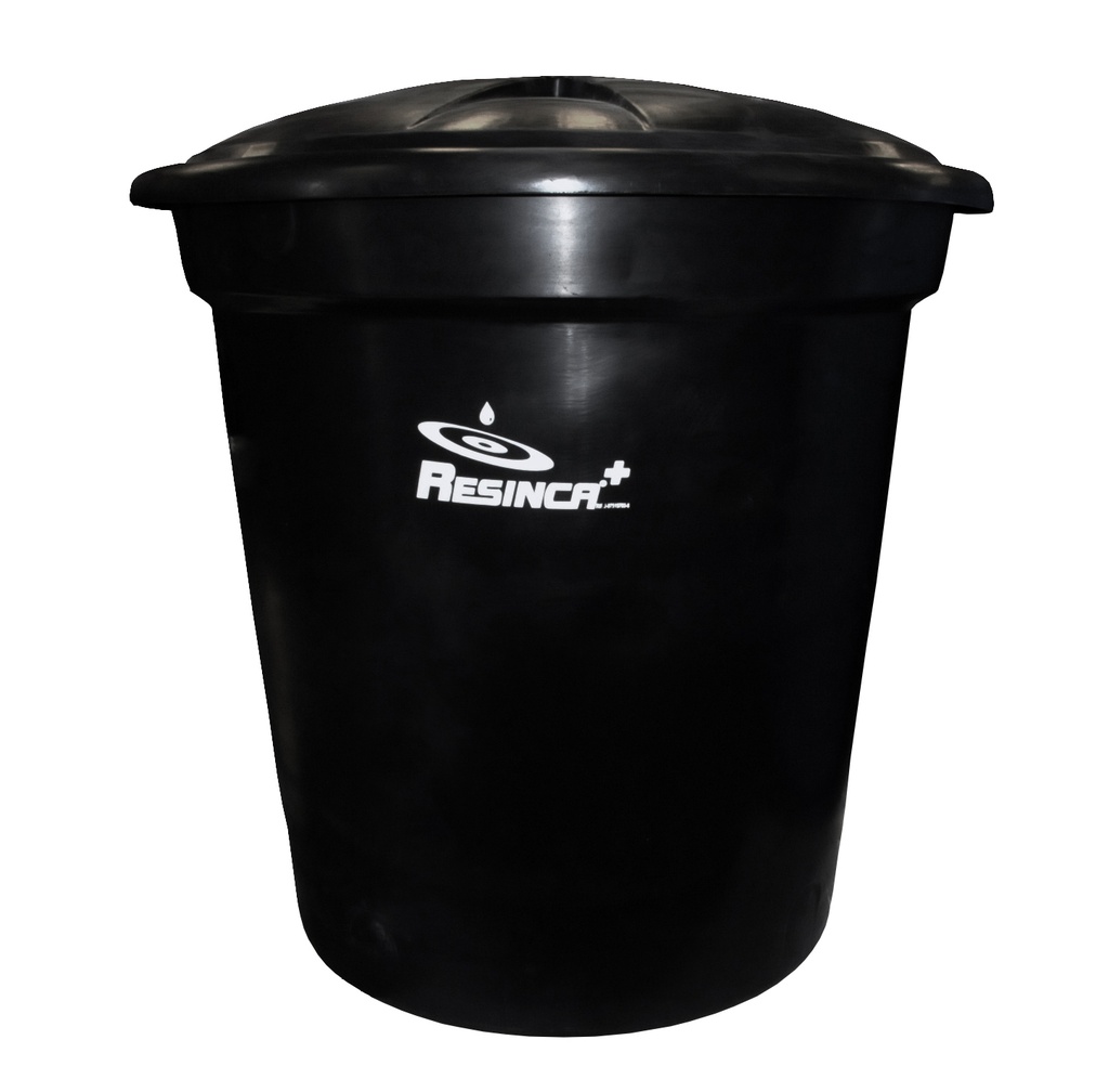 TANQUE DE AGUA CAP. 500 LTS MOD. SUPER TANQUE CONICO (1.15X0.65 MTS) NEGRO DOBLE CAPA MARCA RESINCA