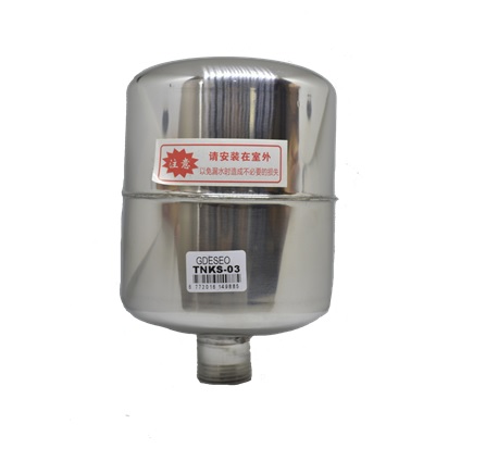 PULMON / TANQUE PARA HIDRONEUMATICO 3 LT ACERO INOXIDABLE CROMADO REF. TNKS-03 MARCA GDESEO